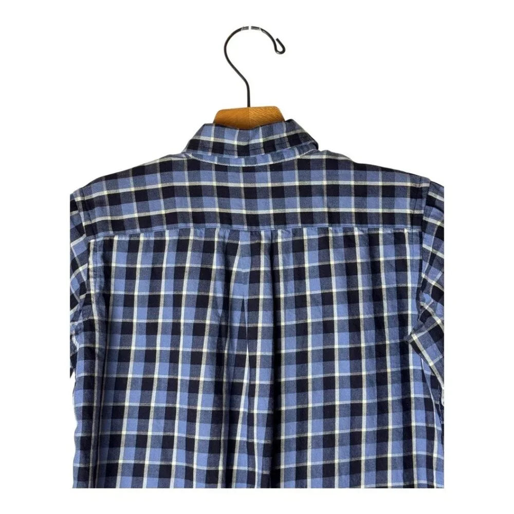 Ralph Lauren Shirt‎ Boys 5 Blue Checked Cotton Button Down Preppy Academia